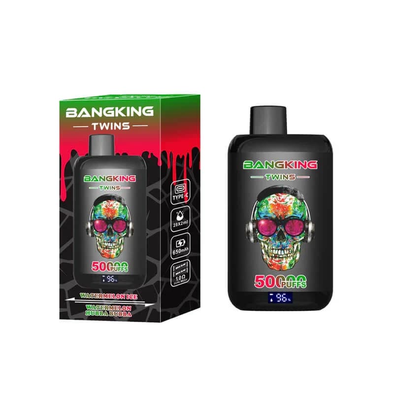 Use 50k BANG KING TWINS 50000 Puffs Vape 2 in 1 Flavors