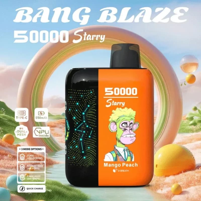 Use 50k Bang Blaze Starry 50000 Puffs Vape 3 Mode Options