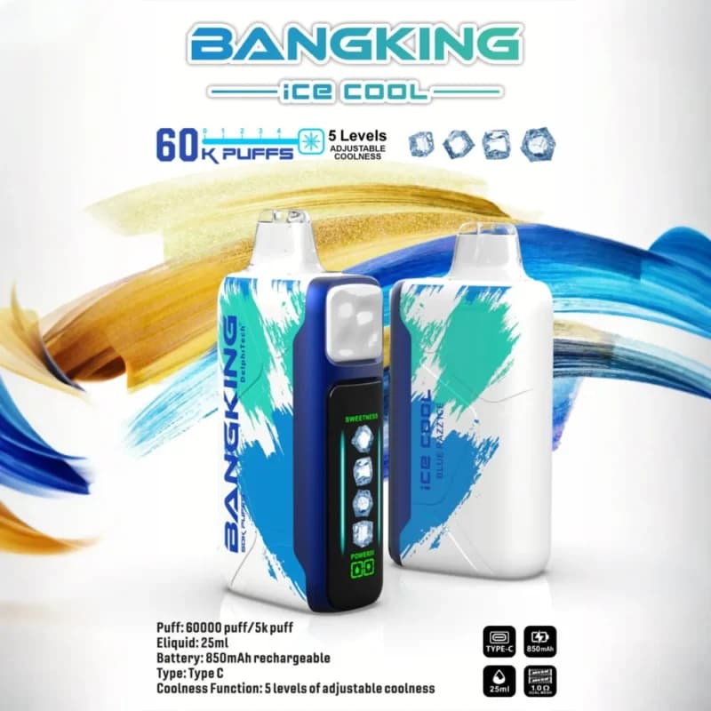 Use 60k Bang King Ice Cool 60000 Puffs Vape Adjustable Cooling