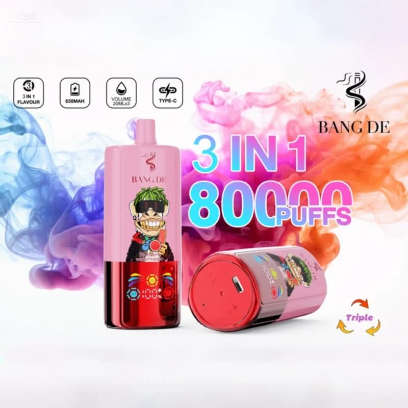 Use 80k Bang DE 80000 Puffs Vape 3 Adjustable Flavors
