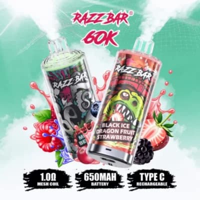 Razz Bar 60000 | Razz Bar 60k Vape Crystal – Explosive Flavor That Lasts | EU Warehouse