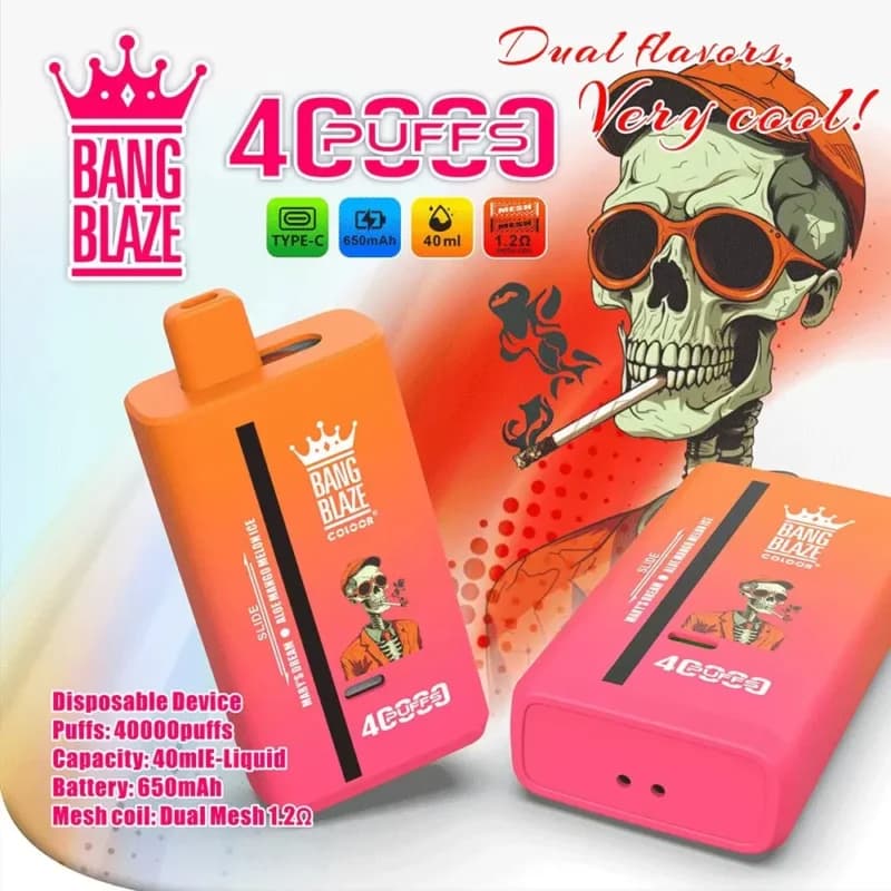Use 40k Bang Blaze 40000 Puffs Vape Dual Flavor