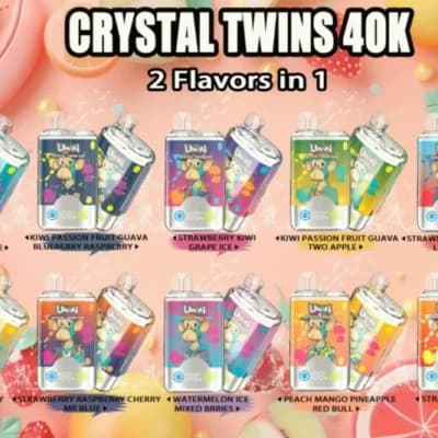 Uwin RandM Crystal Twins 40000 40k Puffs | RandM Vape | EU Warehouse